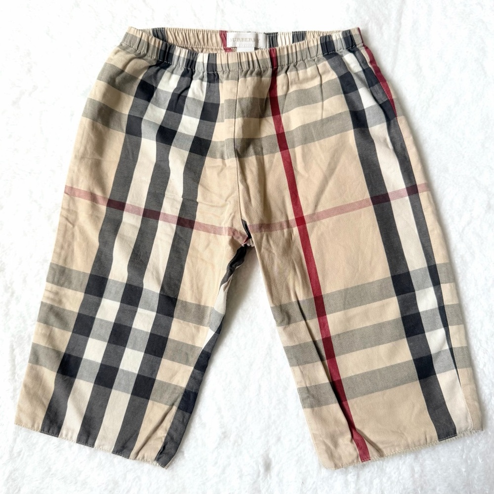 Burberry baby boy infant 12m shorts Half pants Nova Check newborn bottoms beige
